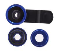 Alipis Objectif Caméra Smartphone Clip Bleu Fisheye Grand Angle Super Macro Précis Alliage Facile à Installer pour Téléphones Mobiles