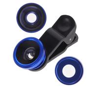 Alipis Objectif Smartphone Bleu Alliage Fisheye Macro et Super Grand Angle Clip Amovible Résistant à Eau Huile pour Photos Précises et Scènes Élargies