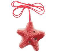 Alipis Ocarina en Céramique 6 Trous en Do Instrument à Vent Étoile de Mer Rouge Présent pour Fête Plage et Apprentissage Musical Garçon et Filles Débutants