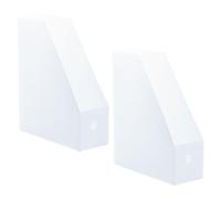 Alipis Organisateur de Fichiers de Bureau en Plastique 2pcs, Porte-documents Multifonction Design Épais, Rangement Clair pour Documents et Livres en Bibliothèque ou Salle de Classe