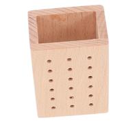Alipis Organisateur De Mèches En Bois 18 Trous Support De Rangement D’embouts De Ponceuse Pour Manucure Professionnel Et Usage Domestique Salle De Soins
