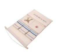 Alipis Organisateur de Rangement Mural en Coton et Lin Pochette de Rangement Suspendue Étanche Multiples Poches pour Chambre et Salle de Bain Derrière la Porte Solution Gain de Place