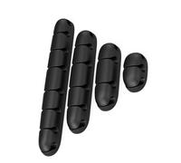 Alipis Organiseur de Câbles sans Traces 4 Pièces en Silicone Clips de Fil Adhésifs pour Gestion des Câbles pour Bureau et Téléphone Bureau