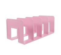 Alipis Organiseur de Livres 4 Compartiments Antidérapant 180G Rose Serrage-Livres Robuste Séparateurs Porte-Documents Vertical pour Bureau Rangement de Dossiers et Magazines