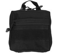 Alipis Organiseur de Poche Multifonction en Tissu Oxford Noir, Petite Pochette de Rangement Zippée pour Outils Utilitaires, Sacoche Compacte pour Voyage, Randonnée et Activités