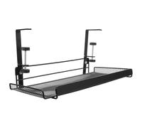 Alipis Organiseur sous Bureau Acier Noir Panier de Rangement Suspendu avec Gestion Câbles Plateau Robuste pour Bureau et Poste de Travail de Rangement Multifonctionnel