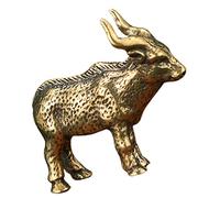 Alipis Ornement Créatif Sculpture Décorative Délicate D'antilope Tibétaine en Laiton Vintage pour Décoration de Bureau et Collection Antique