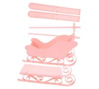 Alipis Ornement de Traîneau Miniature Rose pour Sapin de Noël Décoration Suspendue Élégante pour Fête de Noël Modèle de Luge Charmant Polyvalent pour Table et Centre de Table