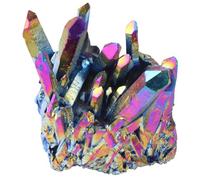 Alipis Ornement en Grappe de Cristal Améthyste Multicolore Électroplaqué, Décor de Bureau et Maison, Poids Environ 70g, Plusieurs Styles, Accessoire Pierre pour DIY