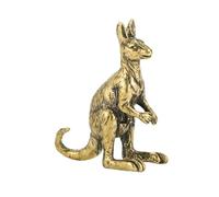 Alipis Ornement Figurine Kangourou Vintage en Laiton Compact Base Plate, Décoration Bureau Élégante Et Stable pour Espace De Travail, Pièce Décorative Originale en Métal