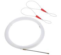 Alipis Outil D’Extraction de Câbles Électriques Mural 3 MM en Nylon Flexible 5 M avec 2 Attaches pour Électricien Tire-Fil Électrique Professionnel pour Conduit Mural et Tirage de