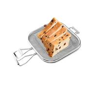 Alipis Outil de Cuisson en Acier Inoxydable Argenté pour Sandwichs Bords Ronds, Pince à Grill sans Besoin de Huiler, pour Moule à Toasts Four