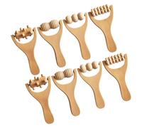 Alipis Outil de Massage en Bois Facile à Transporter 8pcs Poignée Ergonomique, Rouleau de Massage pour Pieds et Bras pour Usage à Domicile