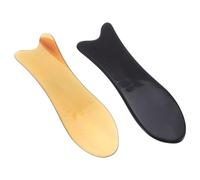 Alipis Outil de Massage Gua Sha en Corne de Bœuf Facile à Transporter 2 Pièces, Forme Poisson Unique Nourrit et Hydrate la Peau, pour Visage et Jambes