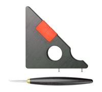 Alipis Outil de Nouage de Ligne de Pêche Portable Noir, Règle Magnétique | Pince à Espacement Réglable, Rainure Médiane Clip Silicone, Trous Latéraux, Prise Antidérapante Ergonomique