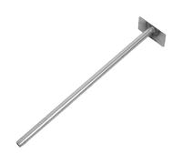 Alipis Outil Manuel Robuste de Retournement de Compost en Acier Inoxydable Argenté 50cm pour Jardin et Compost Domestique Résistant aux Intempéries
