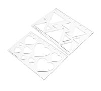 Alipis Outil Modèle Acrylique 2 Pièces Cœur et Triangle, Gabarits de Découpe pour Défonceuse, Planche de Guidage pour Incrustations et Rainurage le Travail du Bois