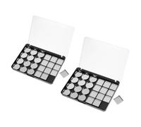 Alipis Palette de Fards à Paupières Magnétique Vide en As et Fer Argenté 2pcs Versatile et Slim pour Paquet à Maquillage et Pochette