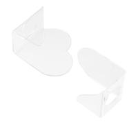 Alipis Palette de Maquillage 2 Pièces en Acrylique Blanc Portable Ergonomique et Facile à Nettoyer pour Mélanger Fond de Teint et Fard à Paupières