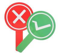 Alipis Palettes de Vote Double Face 2 Pcs en Plastique Étanche Rouge et Verte Pagaies de Jugement Oui/Non et Vrai/Faux Outils Scolaires Ludiques pour Classe et Arbitrage de Jeux