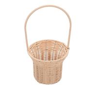 Alipis Panier à Bonbons en Rotin Synthétique avec Poignée Panier Tressé Beige Crème de Petite Taille pour Mariage Léger et Facile à Transporter Cérémonie en Extérieur