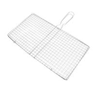 Alipis Panier à Griller en Acier Inoxydable Argenté, Design Compact et Maille pour Barbecue, pour Poissons et Crevettes Lors de Pique-niques et Barbecues