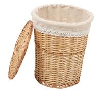 Alipis Panier à Linge Sale Tressé Naturel Couvercle, Grand Format, Panier De Rangement Multifonction Pour Maison, Hôtel, Restaurant, Pour Serviettes Et Vêtements
