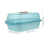 Alipis Panier de Rangement Double avec Couvercle Égouttoir Vaisselle et Panier Égouttage pour Légumes et Fruits Résistant PP Organisateur Cuisine Polyvalent Bleu Moyen