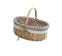 Alipis Panier De Rangement En Osier Tissé À La Main Petit Panier Pique- De Stockage Pour Fruits Collations Pain IntéRieur 11.02X10.24X7.87In