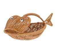 Alipis Panier de Rangement Ménager Plateau de Rangement pour Fruits pour Articles Divers Design Tressé à Forme de Poisson pour Comptoir Cuisine et Espace de Vie