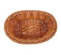 Alipis Panier En Rotin Ovale Corbeille À En Osier Tissé À La Main Panier De Service Ferme Rustique Bol De Fruits Récipient De Stockage Pour Collation De Légumes Brun Clair S