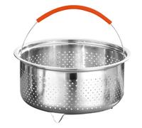 Alipis Panier Vapeur en Acier Inoxydable 2l Résistant à L'usure Insert pour Cuiseur Vapeur, Cuisson Rapide Adapté au Fromage la Farine D'avoine Argenté