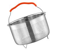 Alipis Panier Vapeur En Inox 6l Avec Poignée Amovible, Grille Réutilisable Pour Cuisson Vapeur Uniforme, Cuisson Riz Et Légumes, Compatible Cuiseur Électrique, Ustensile Cuisine Pratique