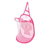Alipis Panière à Linge Suspendue Panier De Rangement Mural Maille Élastique De Rangement Pliable Pour Vêtements Pour Salle De Bain Et Dortoirs Chat Rose