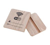 Alipis Panneau de Mot de Passe Wi-fi en Bois Base Antidérapante, Panneau de Table Wifi pour Entreprise, Hôtel et Restaurant, Tableau Essentiel pour Communication des Identifiants Wi-fi