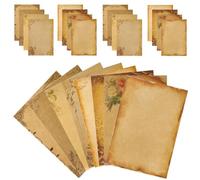 Alipis Papier à Lettres Vintage en Papier Kraft 24pcs pour Rédaction Lisse et Multi-Application pour Cartes D'invitation et Graffiti Créatif