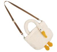 Alipis Paquet à Main avec Capacité Adaptée Beige en Peluche pour Femme, Léger et Pratique Style Mignon et Polyvalent pour Travail ou École
