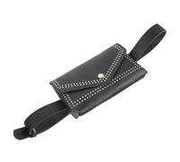 Alipis Paquet Banane Punk en Cuir Noir Décorations Cloutées, Pochette Ceinture Détachable et Style Chaîne, pour Porter Robe Lors D'une Soirée