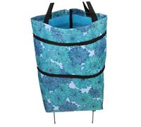 Alipis Paquet De Courses Pliable à roulettes, Paquet D'épicerie Réutilisable en Tissu Oxford, Pratique Et Portable, pour Supermarché Et Sorties en Plein Air, Capacité Légère Et Maniable