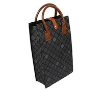 Alipis Paquet Porte-Bouteilles en Cuir PU Réutilisable à Vin pour 2 Bouteilles Poignées, Pliable Et Robuste, Transport De Vin pour Fête Et Mariage, Paquet Présent Pratique