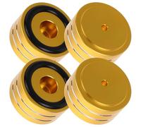 Alipis Patins Antidérapants en Alliage D’Aluminium pour Pieds D’Enceintes Acoustiques, Lot de 4 Sets de Pièces 40mm X 20mm, Anneau en Caoutchouc Anti-Vibrations, Accessoires D’Isolation