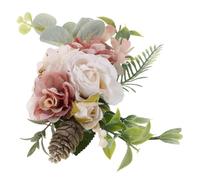 Alipis Peigne à Cheveux de Mariée Blanc en Plumage Légères Accessoire Décoratif Floral pour Mariage Épingle Latérale Élégante Ornement Coiffure pour Cérémonie et Séance Photo