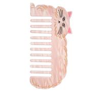 Alipis Peigne Anti-Statique pour Cheveux Motif Chat en Acétate Épais Couleur Rose Taille 12×6 CM Peigne de Poche Léger pour Démêlage Doux sur Cheveux Mouillés et Secs Accessoire de