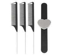 Alipis Peigne Coiffant Magnétique avec Bracelet Professionnel pour Coiffeur Kit Noir Antistatique Accessoires Cheveux Pratiques pour Maintien Pinces et Tresses