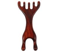 Alipis Peigne de Massage en Bois Marron pour Acupression, Masseur Traditionnel à Cinq Griffes pour Visage et Cuir Chevelu, Outil Relaxant et Multifonction