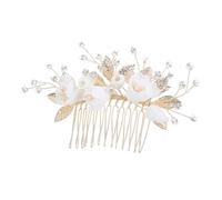 Alipis Peigne Fleuri pour Mariage Épingle à Cheveux avec Fausses Perles et Accessoire de Coiffure de Mariée