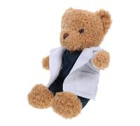 Alipis Peluche Ours Docteur Marron Douce en Coton PP et Peluche, Design Adorable et Créatif, Présent pour Garçon et Filles et Étudiants en Médecine