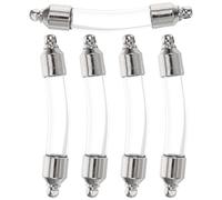 Alipis Pendentifs Flacons en Verre Transparent Lot de 5 Mini Fiole 6Mm Bouchon pour Colliers et Présents de Voyage