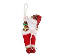 Alipis Père Noël grimpant sur Une Corde : Décoration de Père Noël grimpant pour la Maison de Ornement de Corde pour la décoration d'ornement d'arbre de