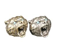 Alipis Perles d'espacement bear head en laiton antique avec grand trou, lot de 2 pièces pour création de bracelets et projets professionnels de bijoux, finition manuelle, diamètre